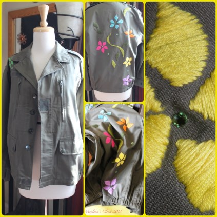 Vintage Military Jacket - Hand Embroidered