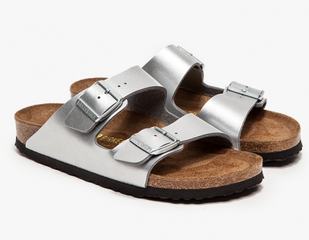 Birkenstocks - Arizona Silver