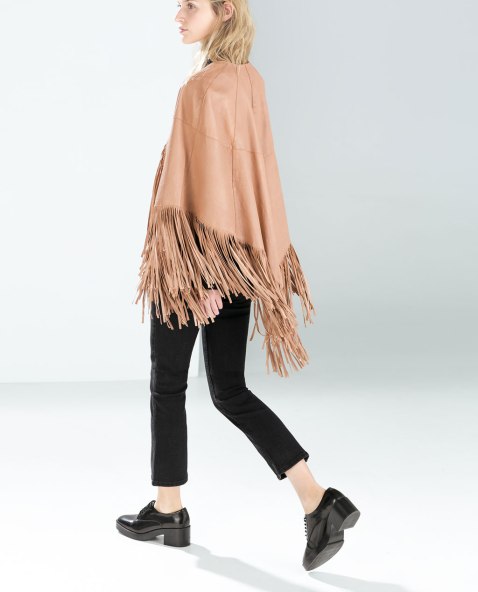 Zara Leather Poncho